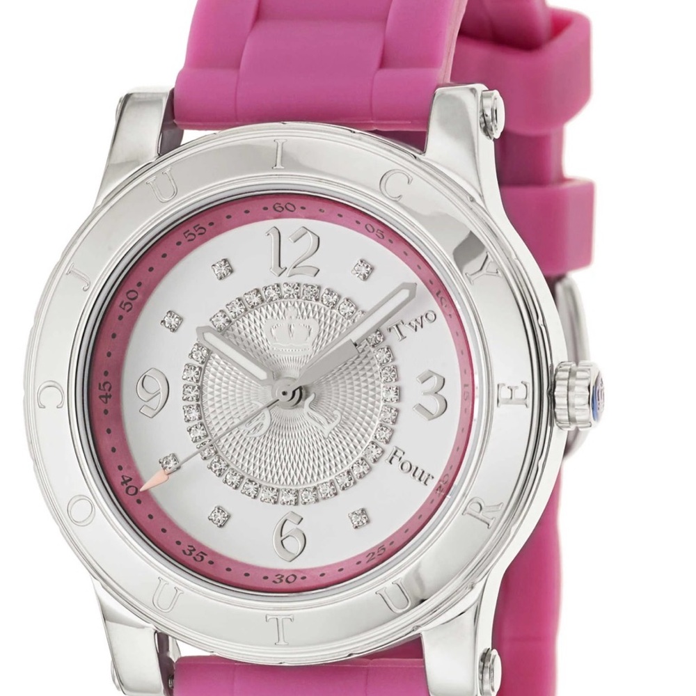 Juicy Couture Silver and Pink watch